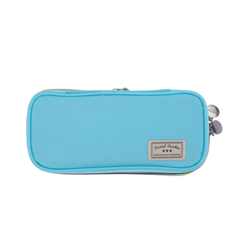 Kokuyo Pastel Cookie Expandable Pen Case - Blue+Green - Stationery Pal