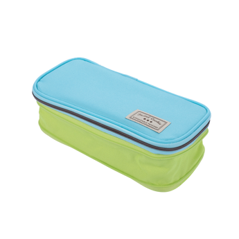 Kokuyo Pastel Cookie Expandable Pen Case - Blue+Green - Stationery Pal