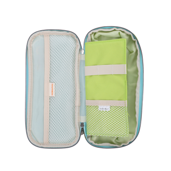 Kokuyo Pastel Cookie Expandable Pen Case - Blue+Green - Stationery Pal