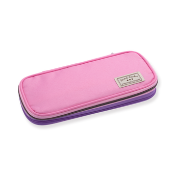 Kokuyo Pastel Cookie Expandable Pen Case - Pink+Purple - Stationery Pal