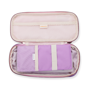 Kokuyo Pastel Cookie Expandable Pen Case - Pink+Purple - Stationery Pal