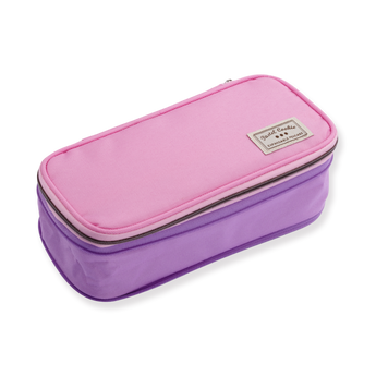 Kokuyo Pastel Cookie Expandable Pen Case - Pink+Purple - Stationery Pal