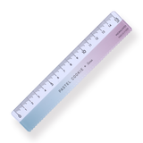 Kokuyo Pastel Cookie Ruler - 15 cm - Green Pink Gradient - Stationery Pal