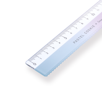 Pasteled Coloured Ruler Kokuyo Pastel Cookie Ruler - 15 cm - Green Pink Gradient – Stationery Pal