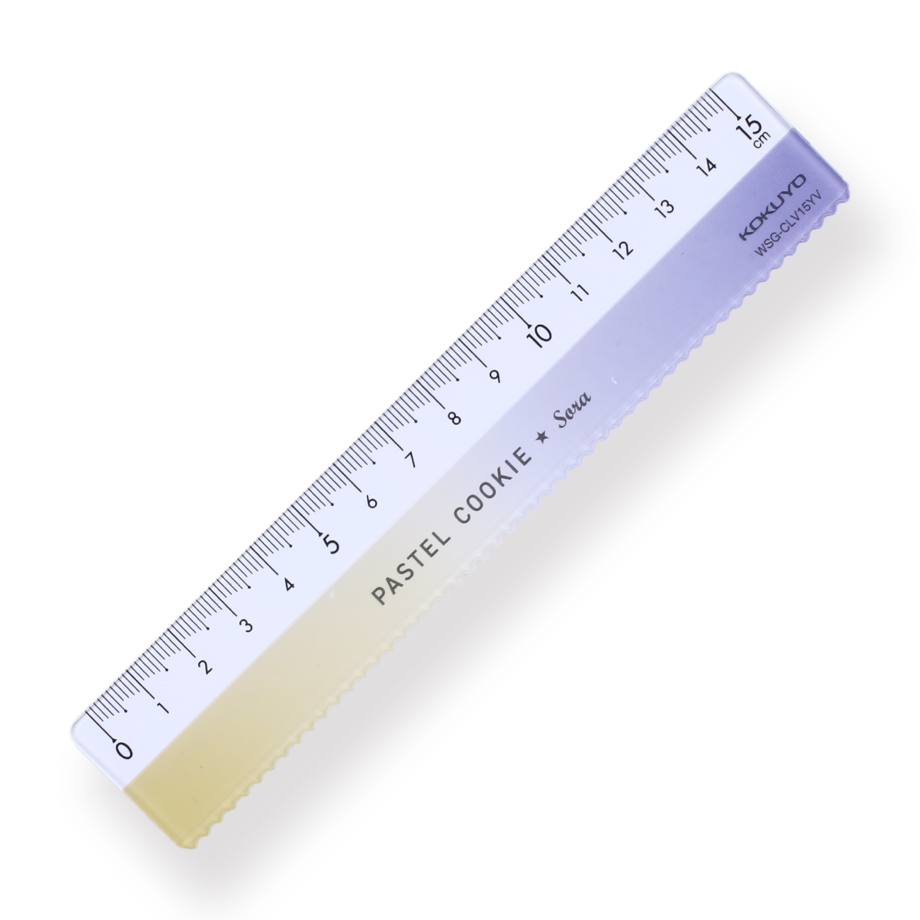Yellow Ruler Pad Kokuyo Pastel Cookie Ruler - 15 cm - Yellow Violet Gradient ...