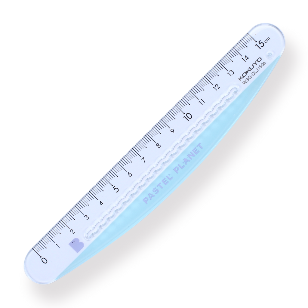 Kokuyo Pastel Planet Ruler - 15 cm - Blue — Stationery Pal