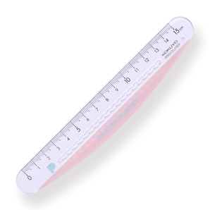 Kokuyo Pastel Planet Ruler - 15 cm - Pink - Stationery Pal