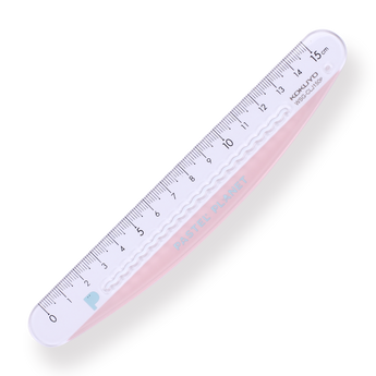 Kokuyo Pastel Planet Ruler - 15 cm - Pink - Stationery Pal