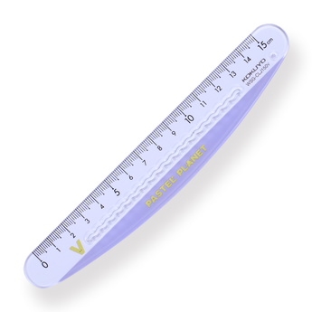 Blueish Puple Ruler Ruler Kokuyo Pastel Planet Ruler - 15 cm - Purple – Stationery Pal