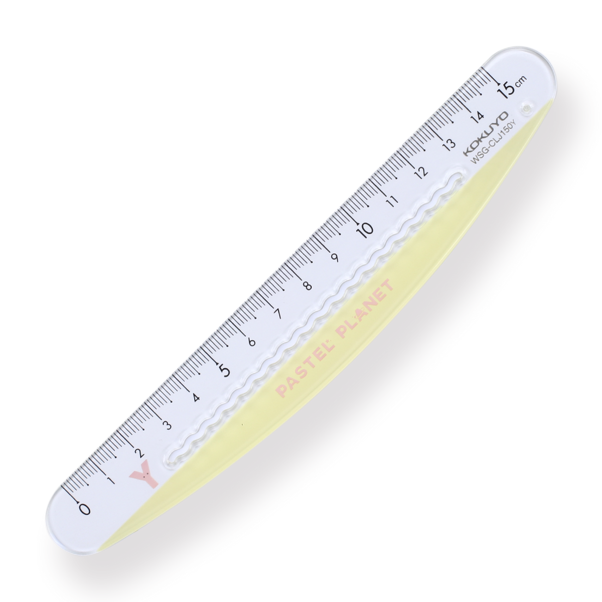 Kokuyo Pastel Planet Ruler - 15 cm - Yellow — Stationery Pal