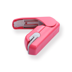 Kokuyo SLN-MPH105 Harinacs Press Stapleless Stapler - Pink - Stationery Pal