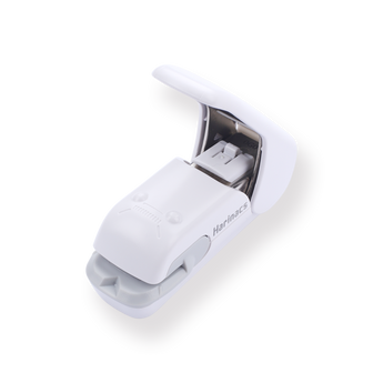 Kokuyo SLN-MPH105 Harinacs Press Stapleless Stapler - White - Stationery Pal