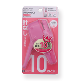 Kokuyo SLN-MSH110 Harinacs Stapleless Stapler - Pink - Stationery Pal