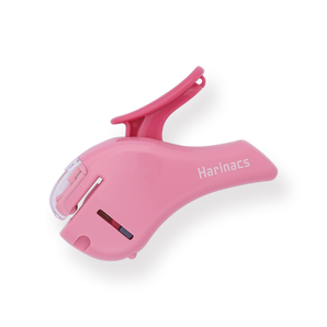 Kokuyo SLN-MSH305 Harinacs Stapleless Stapler - Compact Alpha - Pink - Stationery Pal