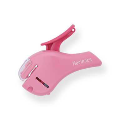 Kokuyo SLN-MSH305 Harinacs Stapleless Stapler - Compact Alpha - Pink