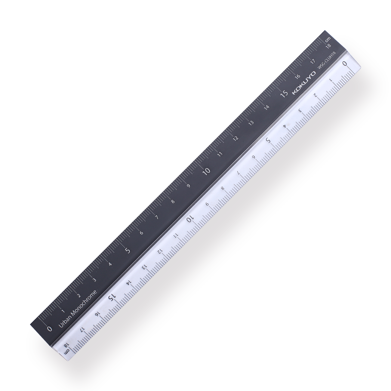 Pc Solid Shift Ruler Kokuyo Urban Monochrome PC Aluminum Ruler - 18 cm - Black – Stationery Pal