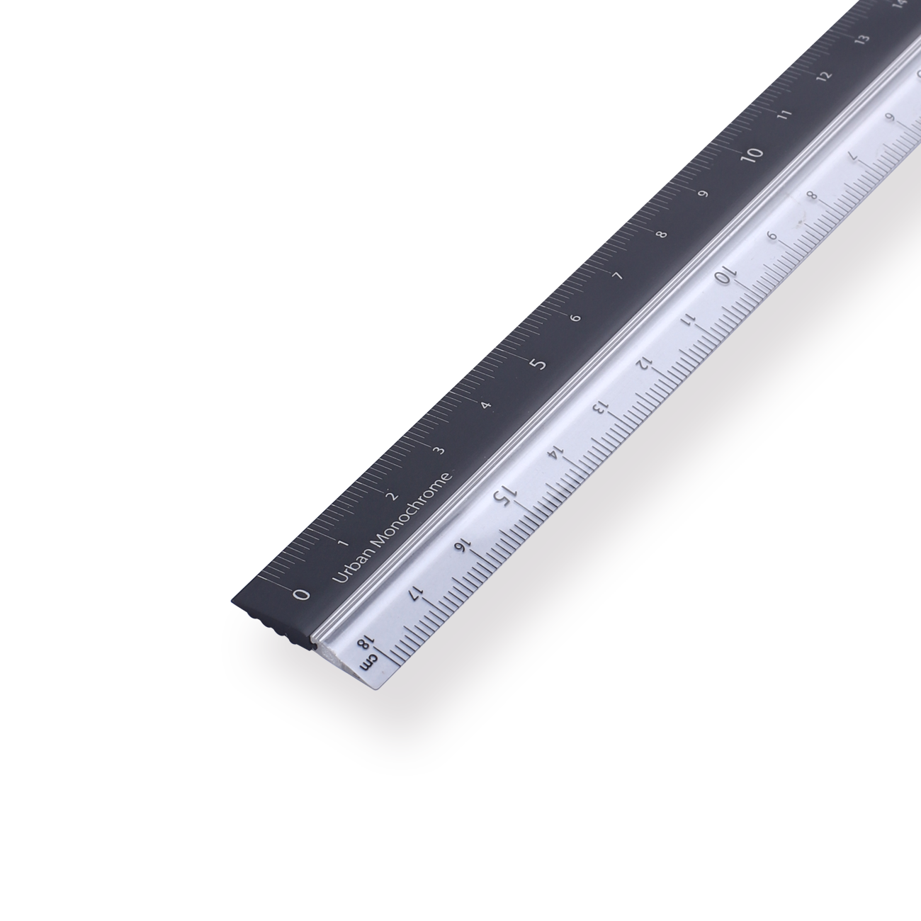 Pc Solid Shift Ruler Kokuyo Urban Monochrome PC Aluminum Ruler - 18 cm - Black – Stationery Pal