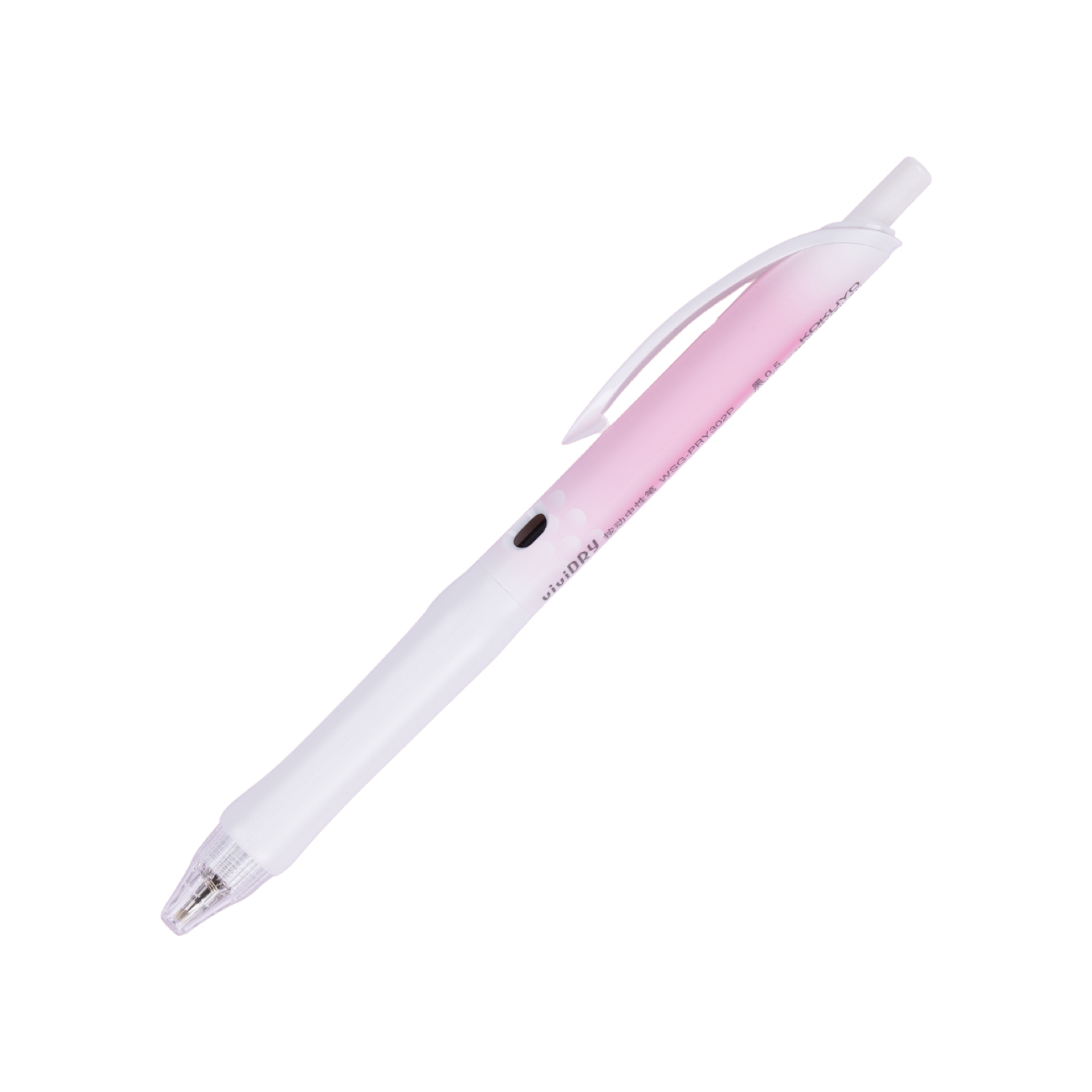 Bolígrafo de gel retráctil en capas Kokuyo viviDRY Pastel Cookie - 0,5 mm - Tinta negra - Cuerpo rosa