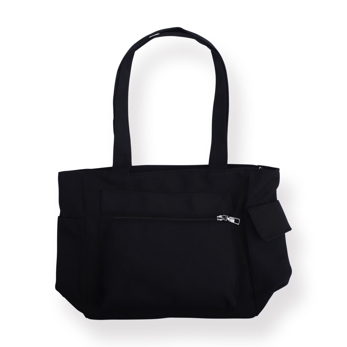 Simple black top tote bag