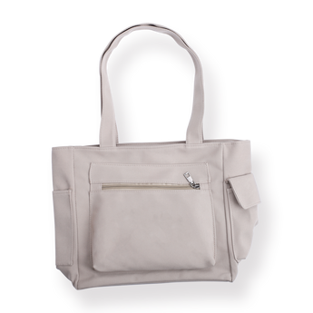 Korean Simple Tote Bag - Khaki - Stationery Pal