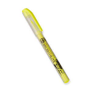 Kuretake Brush High-Lite Quick C+ Highlighter Pen - Yellow