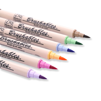 Kuretake ZIG Brushables Brush Pen - 6 Color Bright Set - Stationery Pal