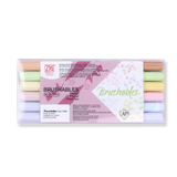 Kuretake ZIG Brushables Brush Pen - 6 Color Pastel Set - Stationery Pal