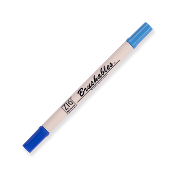 Kuretake Zig Brushables Brush Pen - 4 Colors Blue Set - Stationery Pal