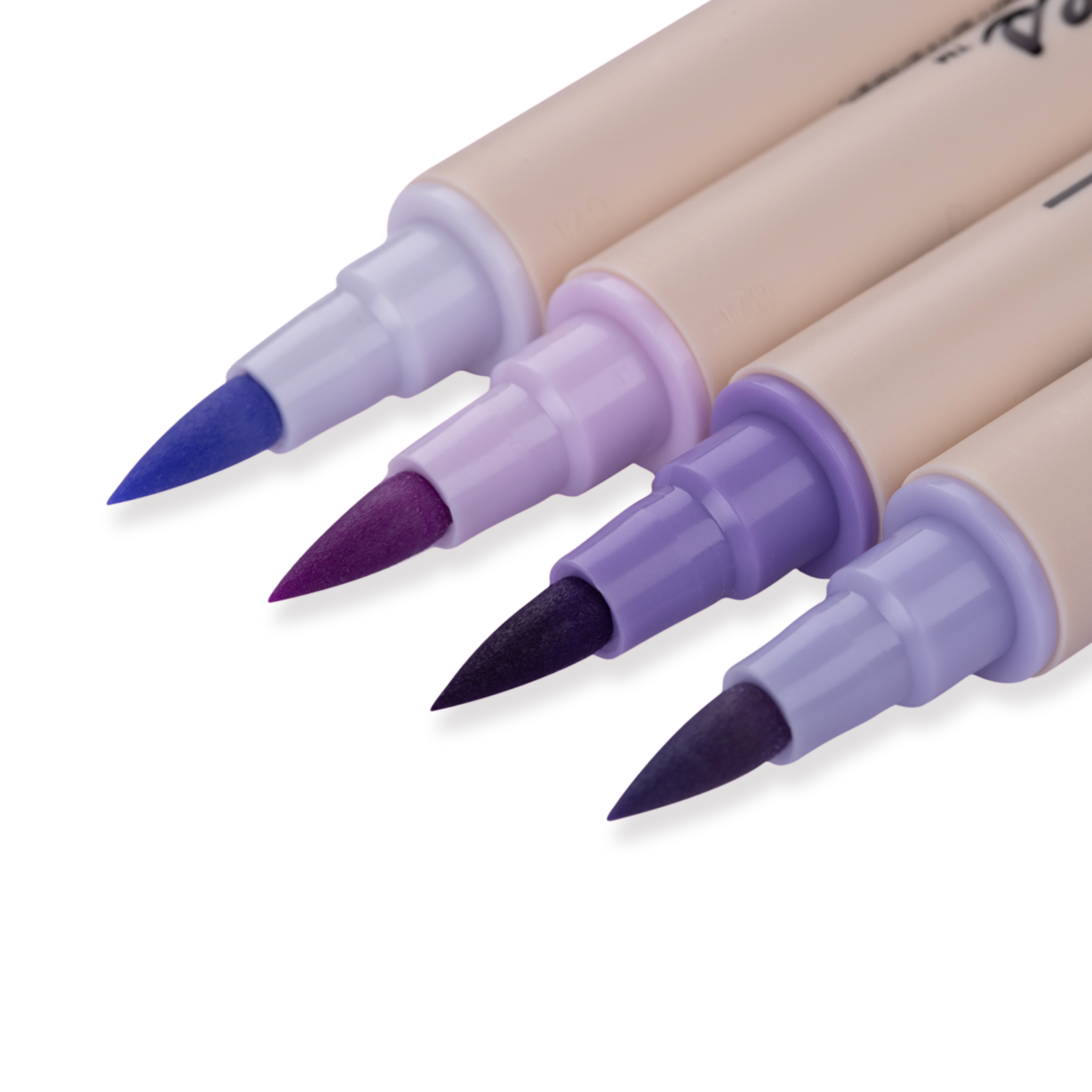 Kuretake Zig Brushables Brush Pen - Juego de 4 colores morados