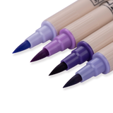 Kuretake Zig Brushables Brush Pen - 4 Colors Purple Set - Stationery Pal