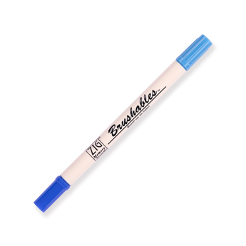 Kuretake Zig Brushables Brush Pen - Pure Blue 030 - Stationery Pal