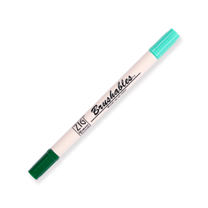 Kuretake Zig Brushables Brush Pen - Pure Green 040 - Stationery Pal