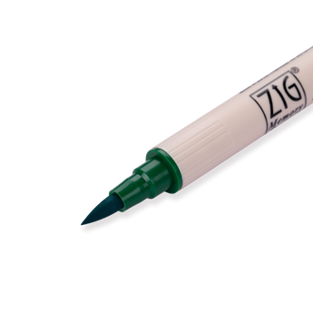 Kuretake Zig Brushables Brush Pen - Pure Green 040 - Stationery Pal