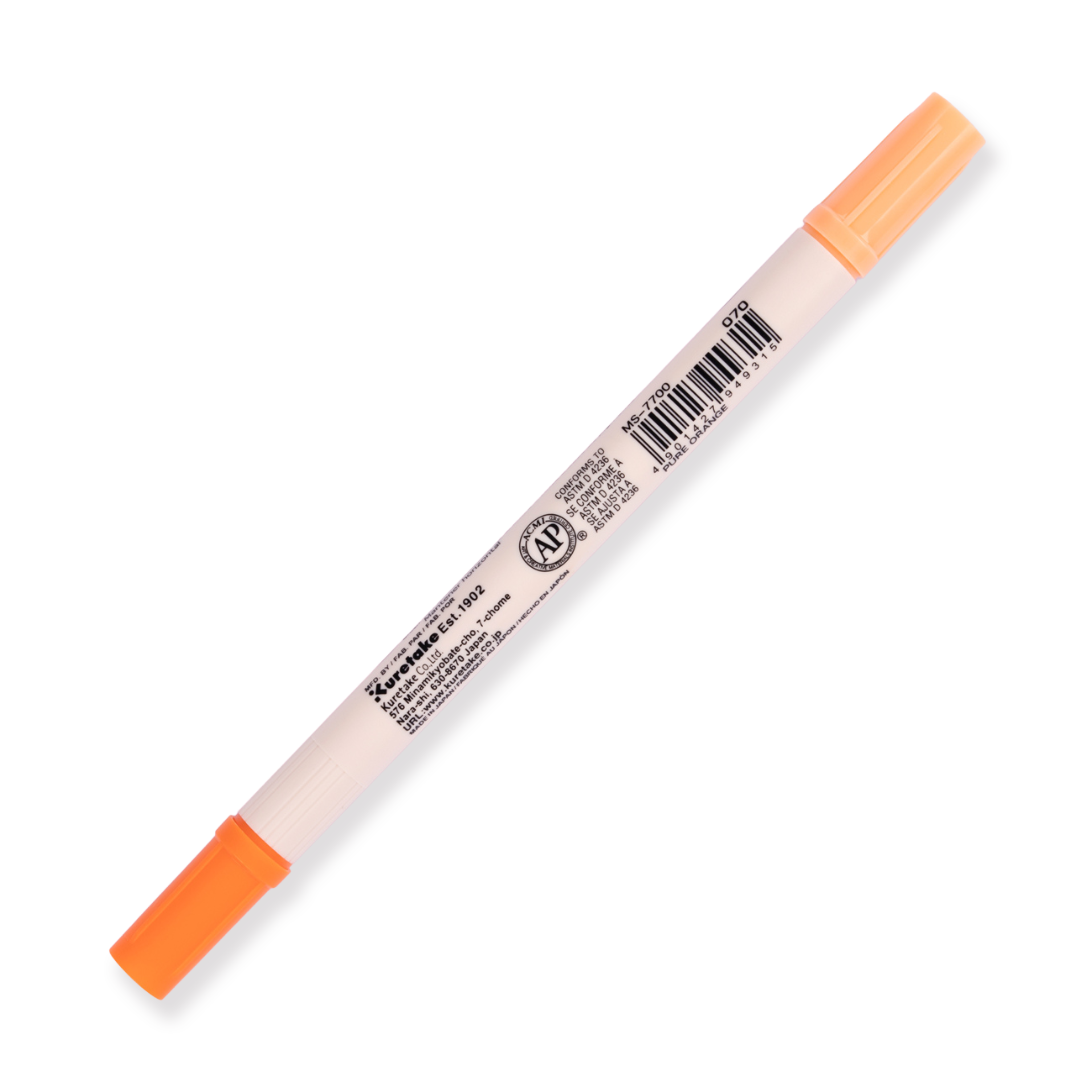 Kuretake Zig Brushables Brush Pen - Naranja puro 070