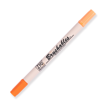 Kuretake Zig Brushables Brush Pen - Pure Orange 070 - Stationery Pal