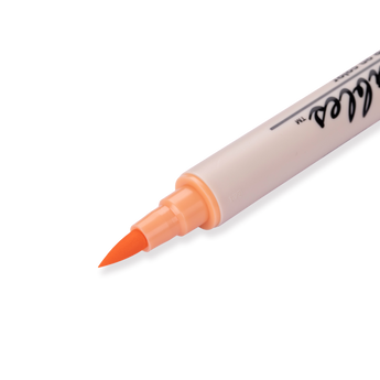 Kuretake Zig Brushables Brush Pen - Pure Orange 070 - Stationery Pal