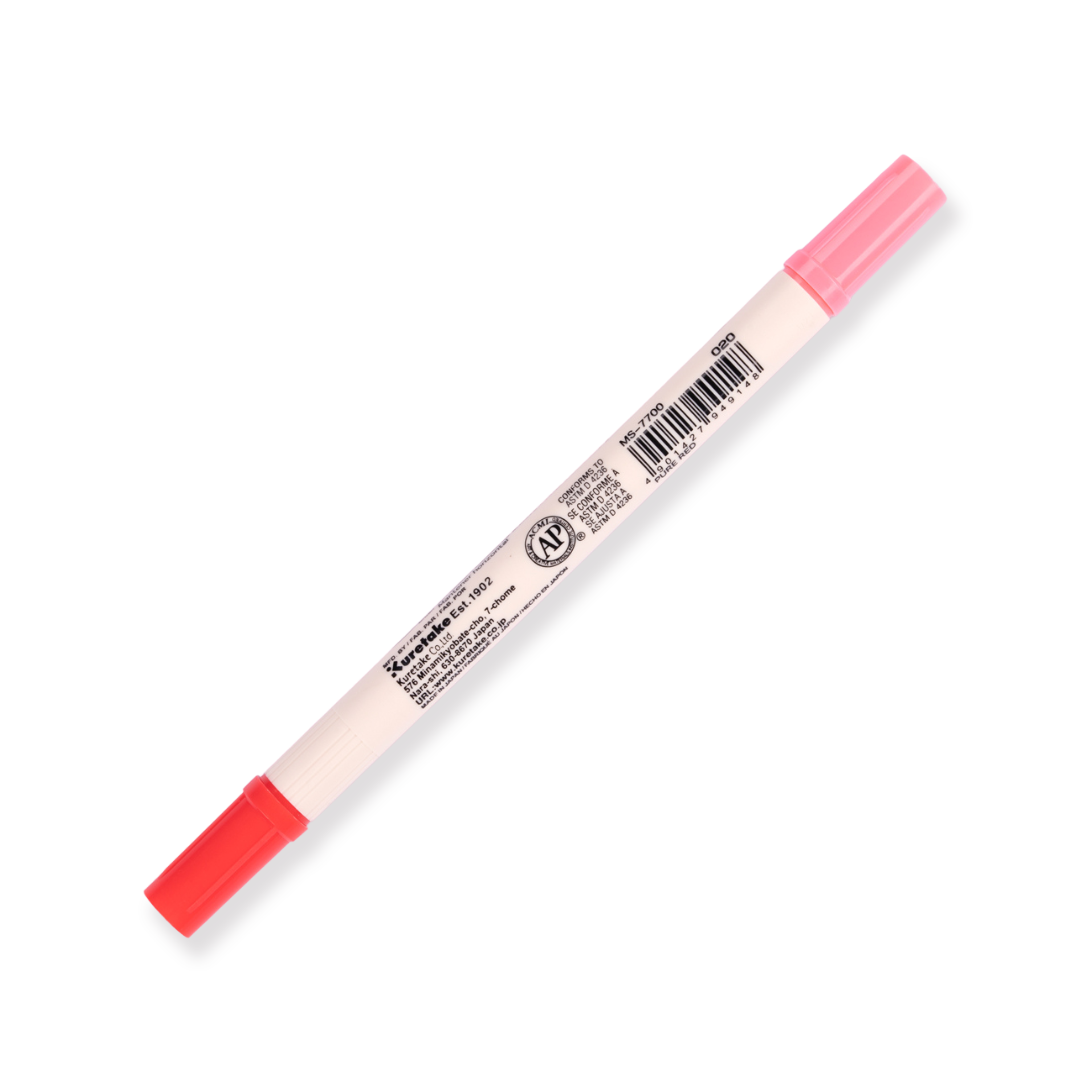 Kuretake Zig Brushables Brush Pen - Rojo puro 020