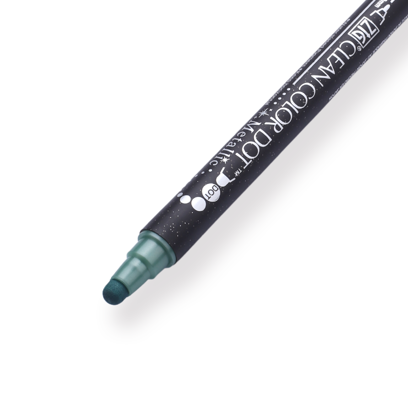 Kuretake Zig Clean Colour Dot Metallic Double-Sided Marker - Green 121