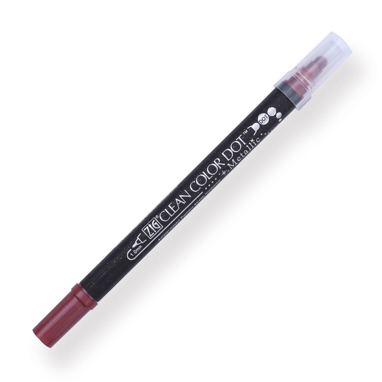 Kuretake Zig Clean Color Dot Marcador metálico de doble cara - Rojo 126