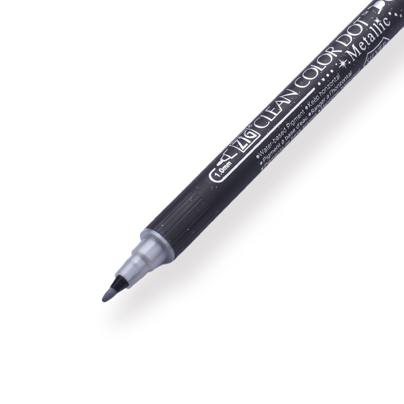 Kuretake Zig Clean Colour Dot Metallic Doppelseitiger Marker - Silber 102