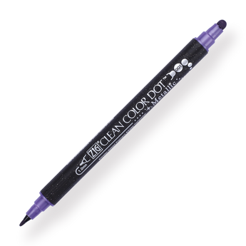 Kuretake Zig Clean Colour Dot Metallic Double-Sided Marker - Violet 124