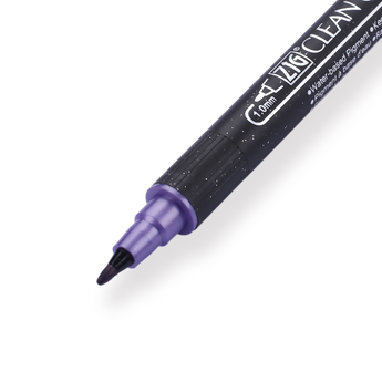 Kuretake Zig Clean Colour Dot Metallic Double-Sided Marker - Violet 124