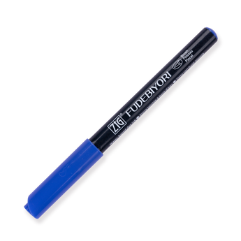 Kuretake Zig Fudebiyori Brush Pen - Blue 030 - Stationery Pal