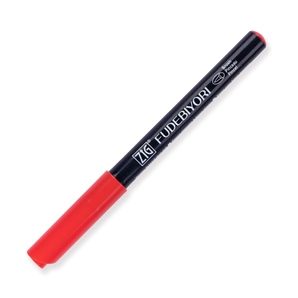 Kuretake Zig Fudebiyori Brush Pen - Carmine Red 022 - Stationery Pal