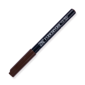 Kuretake Zig Fudebiyori Brush Pen - Dark Brown 062 - Stationery Pal