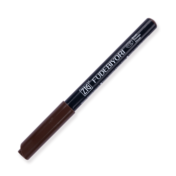 Kuretake Zig Fudebiyori Brush Pen - Dark Brown 062 - Stationery Pal