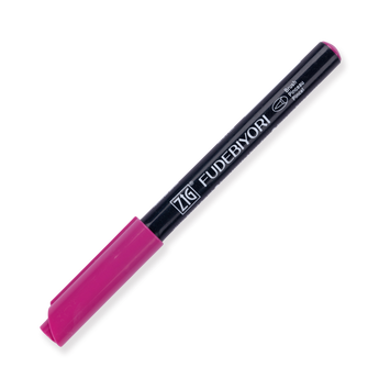 Kuretake Zig Fudebiyori Brush Pen - Dark Pink 027 - Stationery Pal