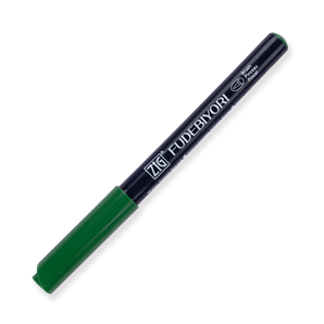 Kuretake Zig Fudebiyori Brush Pen - Deep Green 044 - Stationery Pal