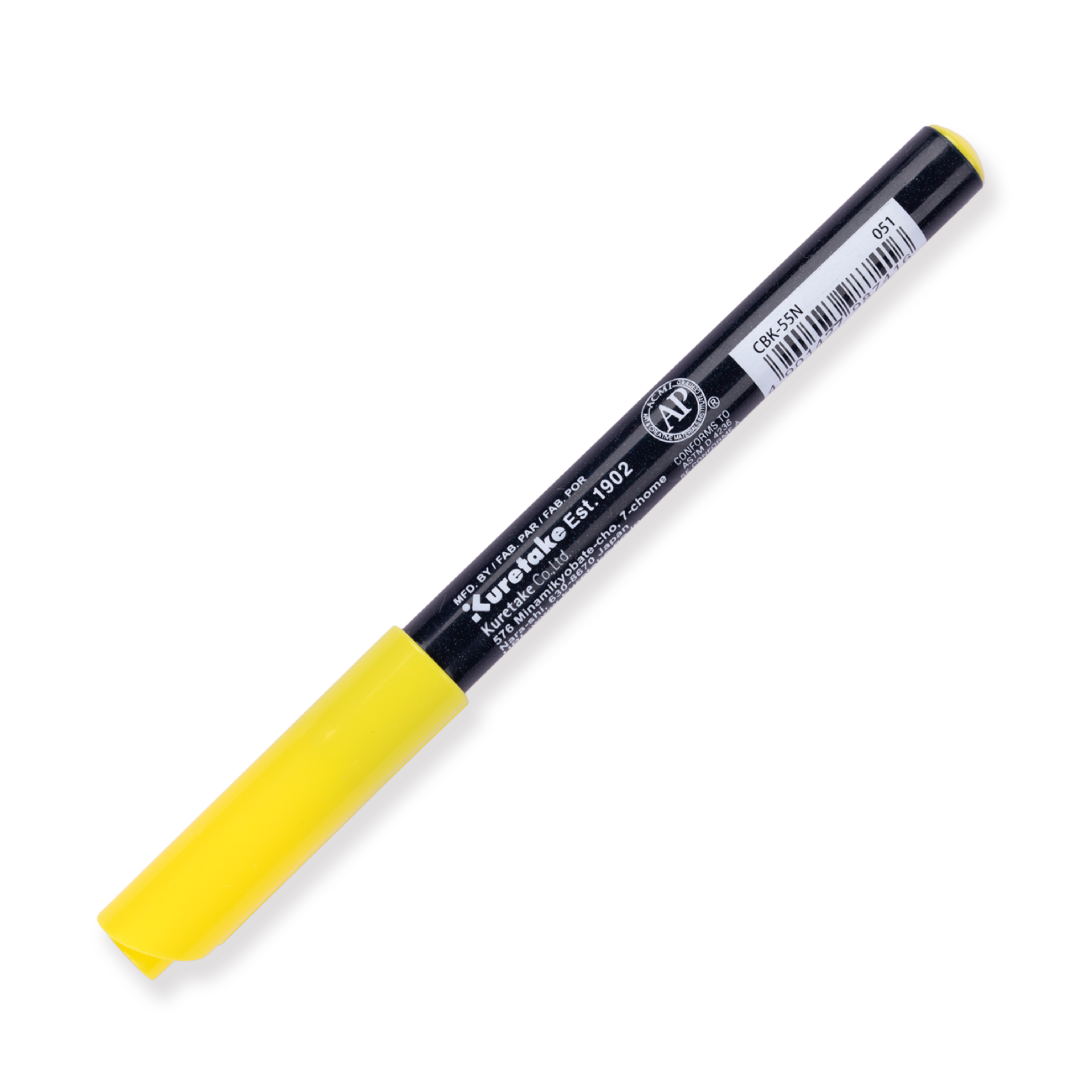 Kuretake Zig Fudebiyori Brush Pen - Amarillo limón 051