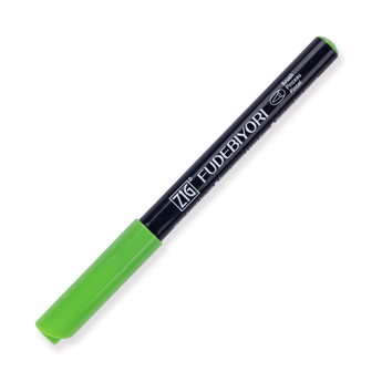 Kuretake Zig Fudebiyori Brush Pen - Light Green 041 - Stationery Pal